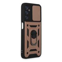 Newface Samsung Galaxy A14 4G Kılıf Pars Lens Yüzüklü Silikon - Rose Gold