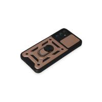 Newface Samsung Galaxy A14 4G Kılıf Pars Lens Yüzüklü Silikon - Rose Gold