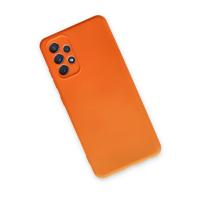Newface Samsung Galaxy A72 Kılıf Nano içi Kadife Silikon - Turuncu