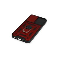 Newface Samsung Galaxy A34 5G Kılıf Pars Lens Yüzüklü Silikon - Kırmızı