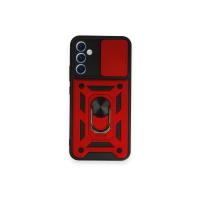 Newface Samsung Galaxy A54 5G Kılıf Pars Lens Yüzüklü Silikon - Kırmızı