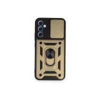 Newface Samsung Galaxy A54 5G Kılıf Pars Lens Yüzüklü Silikon - Gold