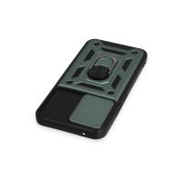 Newface Samsung Galaxy A54 5G Kılıf Pars Lens Yüzüklü Silikon - Yeşil