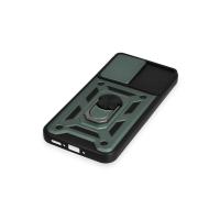 Newface Samsung Galaxy A54 5G Kılıf Pars Lens Yüzüklü Silikon - Yeşil