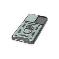 Newface Samsung Galaxy S20 FE Kılıf Pars Lens Yüzüklü Silikon - Yeşil