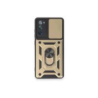 Newface Samsung Galaxy S20 FE Kılıf Pars Lens Yüzüklü Silikon - Gold
