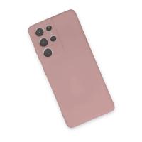 Newface Samsung Galaxy S21 Ultra Kılıf Nano içi Kadife Silikon - Pudra