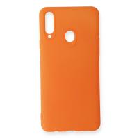 Newface Samsung Galaxy A20S Kılıf First Silikon - Turuncu
