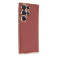 Newface Samsung Galaxy S23 Ultra Kılıf Volet Silikon - Kırmızı