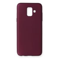 Newface Samsung Galaxy A6 2018 Kılıf First Silikon - Mürdüm