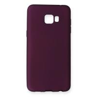 Newface Samsung Galaxy C5 Pro Kılıf First Silikon - Mürdüm