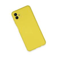 Newface Samsung Galaxy A04E Kılıf Nano içi Kadife Silikon - Sarı