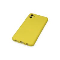 Newface Samsung Galaxy A04E Kılıf Nano içi Kadife Silikon - Sarı