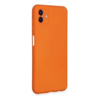 Newface Samsung Galaxy A04E Kılıf Nano içi Kadife Silikon - Turuncu