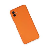 Newface Samsung Galaxy A04E Kılıf Nano içi Kadife Silikon - Turuncu