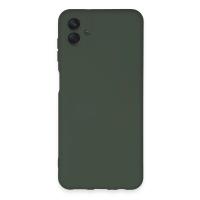 Newface Samsung Galaxy A04E Kılıf Nano içi Kadife Silikon - Koyu Yeşil