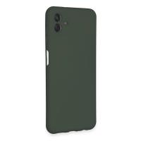 Newface Samsung Galaxy A04E Kılıf Nano içi Kadife Silikon - Koyu Yeşil
