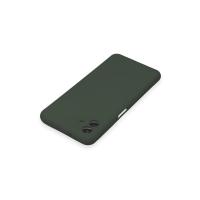 Newface Samsung Galaxy A04E Kılıf Nano içi Kadife Silikon - Koyu Yeşil