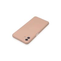 Newface Samsung Galaxy A04E Kılıf Nano içi Kadife Silikon - Pudra