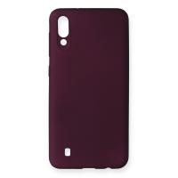 Newface Samsung Galaxy M10 Kılıf First Silikon - Mürdüm