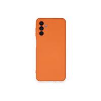 Newface Samsung Galaxy A14 4G Kılıf Nano içi Kadife Silikon - Turuncu