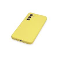 Newface Samsung Galaxy A34 5G Kılıf Nano içi Kadife Silikon - Sarı