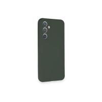 Newface Samsung Galaxy A34 5G Kılıf Nano içi Kadife Silikon - Koyu Yeşil