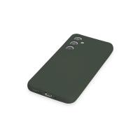 Newface Samsung Galaxy A34 5G Kılıf Nano içi Kadife Silikon - Koyu Yeşil