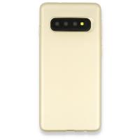 Newface Samsung Galaxy S10 Plus Kılıf First Silikon - Gold