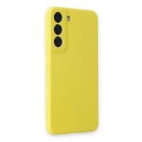 Newface Samsung Galaxy S22 Plus Kılıf Nano içi Kadife Silikon - Sarı