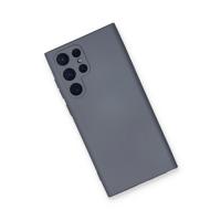 Newface Samsung Galaxy S22 Ultra Kılıf Nano içi Kadife Silikon - Gri