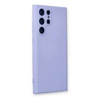 Newface Samsung Galaxy S22 Ultra Kılıf Nano içi Kadife Silikon - Lila