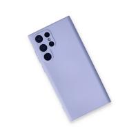 Newface Samsung Galaxy S22 Ultra Kılıf Nano içi Kadife Silikon - Lila