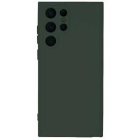 Newface Samsung Galaxy S22 Ultra Kılıf Nano içi Kadife Silikon - Koyu Yeşil