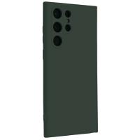 Newface Samsung Galaxy S22 Ultra Kılıf Nano içi Kadife Silikon - Koyu Yeşil