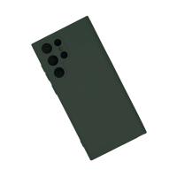 Newface Samsung Galaxy S22 Ultra Kılıf Nano içi Kadife Silikon - Koyu Yeşil