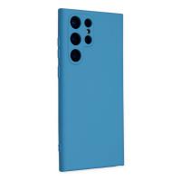 Newface Samsung Galaxy S22 Ultra Kılıf Nano içi Kadife Silikon - Mavi