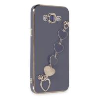 Newface Samsung Galaxy J7 Kılıf Esila Silikon - Gri