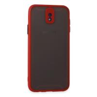 Newface Samsung Galaxy J7 Pro / J730 Kılıf Montreal Silikon Kapak - Kırmızı