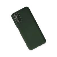 Newface Samsung Galaxy A03S Kılıf Lansman Glass Kapak - Koyu Yeşil