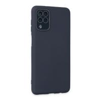 Newface Samsung Galaxy A22 Kılıf Lansman Glass Kapak - Lacivert