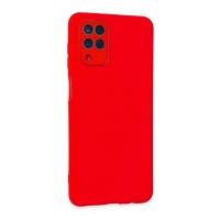 Newface Samsung Galaxy A22 Kılıf Lansman Glass Kapak - Kırmızı