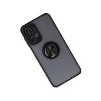 Newface Samsung Galaxy A23 4G Kılıf Montreal Yüzüklü Silikon Kapak - Siyah