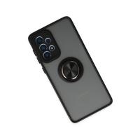 Newface Samsung Galaxy A33 5G Kılıf Montreal Yüzüklü Silikon Kapak - Siyah