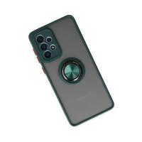 Newface Samsung Galaxy A33 5G Kılıf Montreal Yüzüklü Silikon Kapak - Yeşil