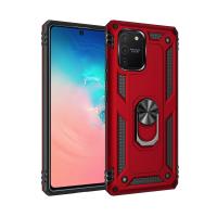 Newface Samsung Galaxy A91 / S10 Lite Kılıf Sofya Yüzüklü Silikon Kapak - Kırmızı