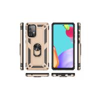 Newface Samsung Galaxy A23 4G Kılıf Sofya Yüzüklü Silikon Kapak - Gold