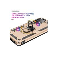 Newface Samsung Galaxy A23 4G Kılıf Sofya Yüzüklü Silikon Kapak - Gold