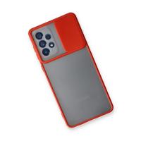 Newface Samsung Galaxy A53 5G Kılıf Palm Buzlu Kamera Sürgülü Silikon - Kırmızı