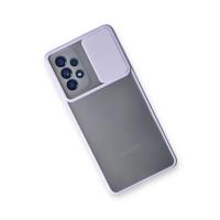 Newface Samsung Galaxy A53 5G Kılıf Palm Buzlu Kamera Sürgülü Silikon - Lila